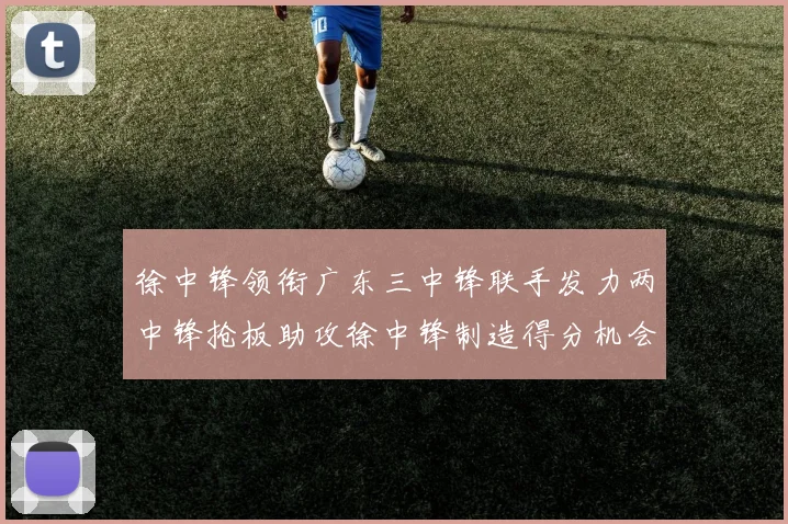 徐中锋领衔广东三中锋联手发力两中锋抢板助攻徐中锋制造得分机会